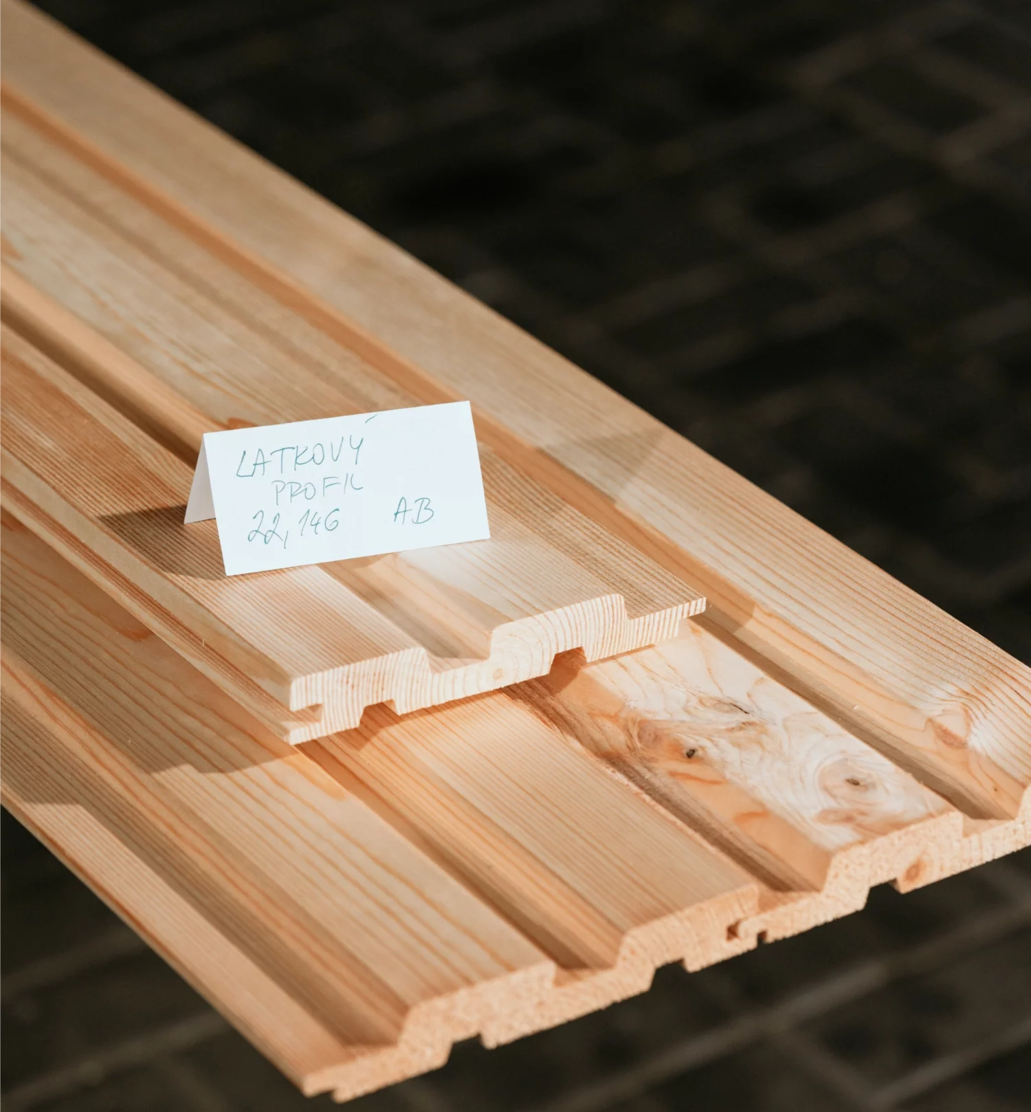 latkový drevený profil AB